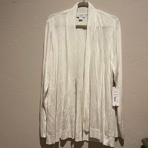 PRICE DROP! Liz Claiborne white cardigan 2x NWT